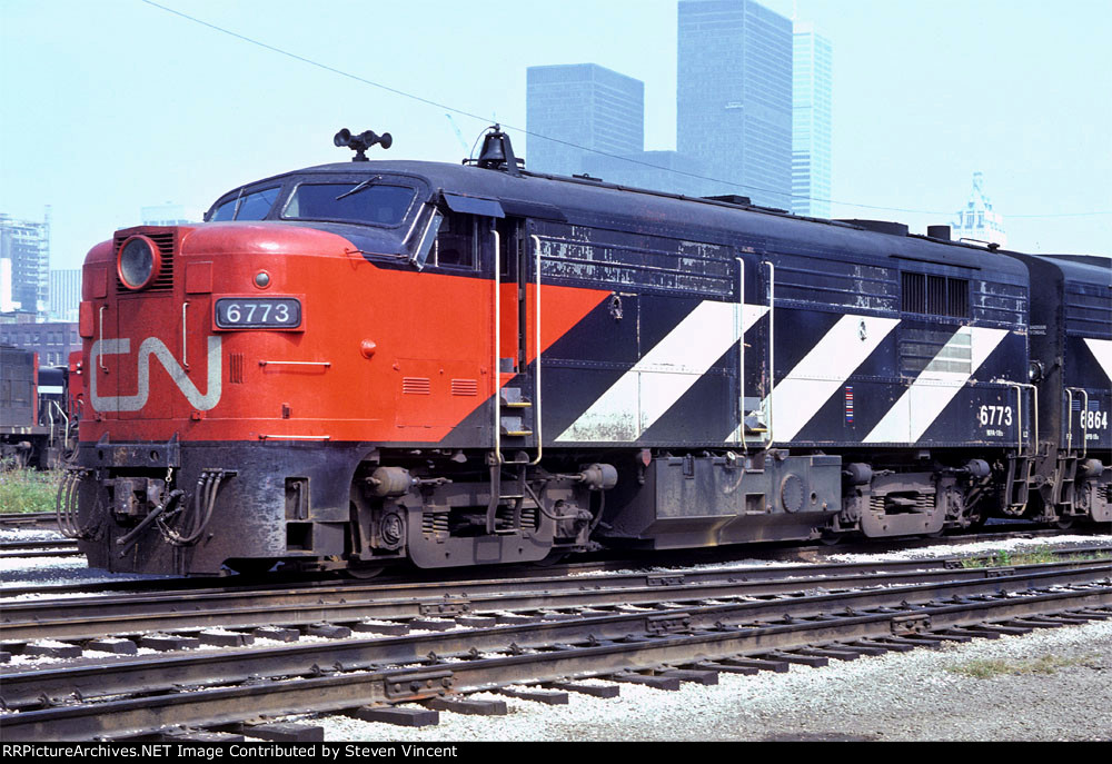 Canadian National MLW FPA4 #6773at Spadina yard